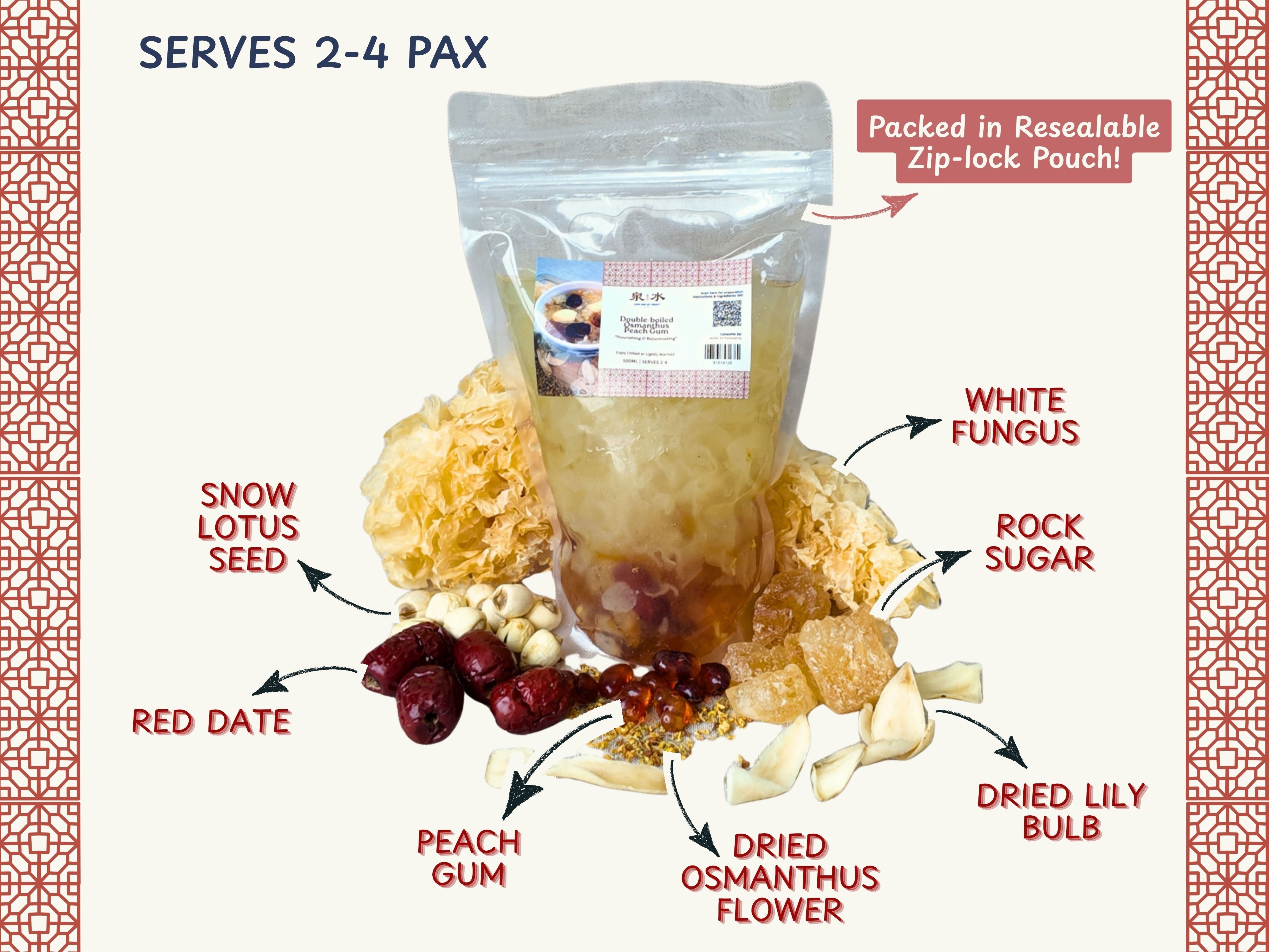 Double-boiled Osmanthus Peach Gum